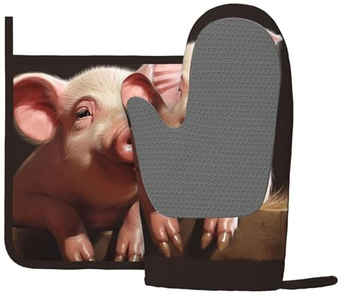 Foolish Lot de 2 maniques et maniques en silicone antidérapant avec coussinets chauds pour la cuisine, la pâtisserie, les grillades