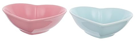 Amosfun 2stücke Herzform Schale Aus Keramik Obst-dessertschale Servierschalen Für Salat Eis Obst Langlebig Und Praktisch Für Zuhause Und Restaurant