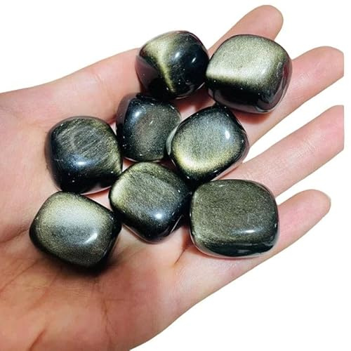 TENET – 5 stycken – polerade stenar för kristalloterapi och Reiki (guldoxidian)