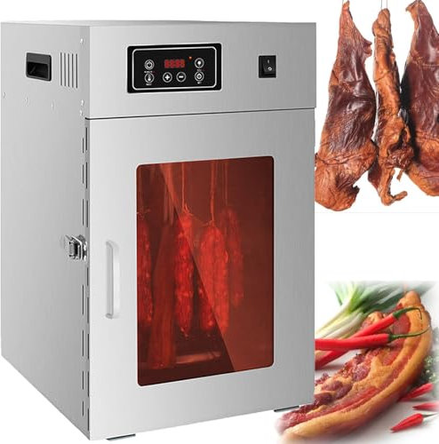 ylpddmm 800W Food Dehydrator Machine with LED Light Stainless Steel 0-24H Timer Commercial Dehydrators for Beef Jerky Vegetables FruitsTouch Screen Control,30-90°C Temperature Control