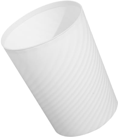 IMIKEYA Poubelle Plastique sans Couvercle 10L Design Simple Résistante et Pratique pour Salle de Bain ou Hôtel, Corbeille à Papier Blanche Robuste et Facile à Nettoyer