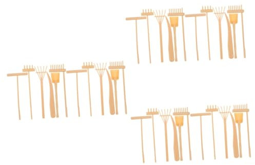DIYEAH 6 Sets Desktop Table Rake Kit Garden Sandbox Tools Zen Garden Accessories Miniature Rake for Art Projects Table Toys