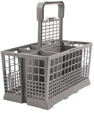 Lichtblau Panier à couverts pour lave-vaisselle 240 x 140 mm en gris I Panier lave-vaisselle universel stable I Range-couverts pour tous lave-vaisselles I en plastique résistant à la chaleur (1PCS)