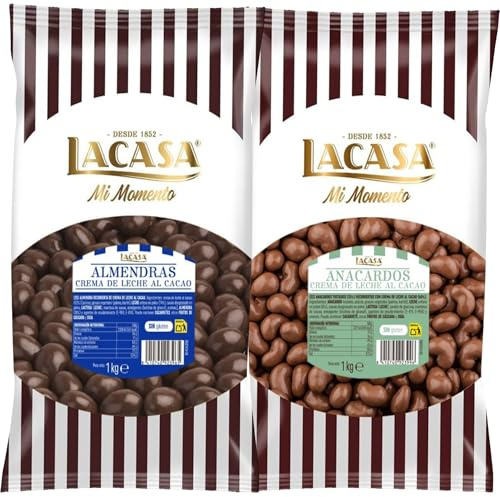 Lacasa Mi momento Pack 2 kg: deliciosas bolas de Almendra con chocolate con Leche y Anacardo leche