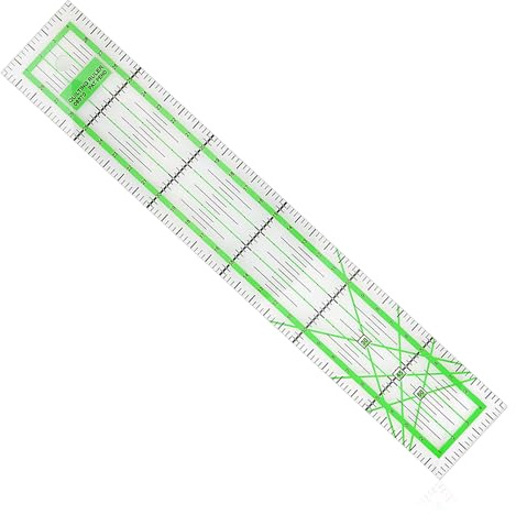Bojueshaw Clear Quilting Ruler Template, Acrylic Tool for Tailors and DIY Sewing Crafts (2x12 inches)