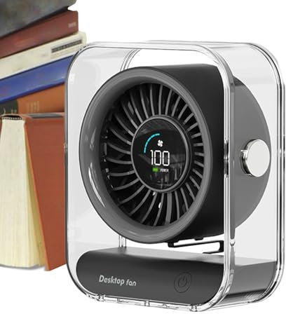 Fan desktop, ventilatore da scrivania - fan dei comodini USB - Rotazione a 30 gradi, forte, potente flusso d'aria, 100 velocità, dispositivo di raffreddamento da tavolo per auto, interno, esterno