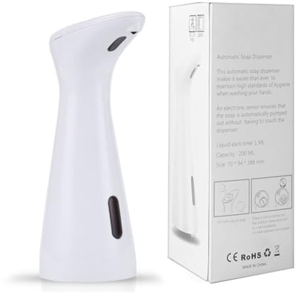 Dispenser automatico di sapone con sensore Dispenser di sapone liquido domestico Macchina disinfettante per le mani senza contatto per la casa dell'hotel del ristorante (bianco)