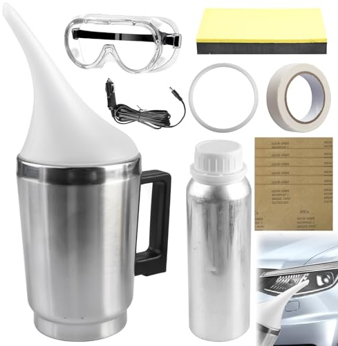 GAOUTO Auto Scheinwerfer Bedampfen Polierset Set, Universal-Auto Scheinwerfer Reparaturflüssigkeit, Scheinwerfer-Reparatur-Set, Glaskratzer-Scheinwerfer-Reparatur für Vergilbung, Kratzer