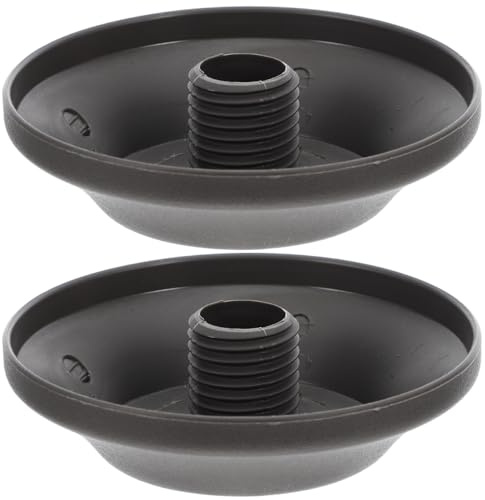 DOITOOL Embout de Parasol, 2 Capuchons à Vis Gris | Capuchons en plastique 11,2 x 2,6 cm avec ouverture 2,5 cm, pour réparation de parasol de jardin ou terrasse