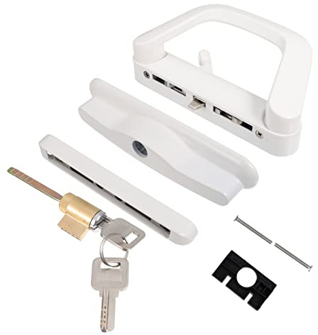 HOMSFOU 1 set di serrature per porte scorrevoli, facile da installare, kit di chiusura per cancelli, uso durevole e conveniente serratura per porta scorrevole