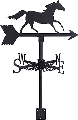 Eiserne Wetterfahne, Garten, Bauernhaus, Hof, Tier, Vogel, Huhn, Pferd, Ornament, Retro-Richtungsmesser, Messwerkzeug, Krähe, Hahn