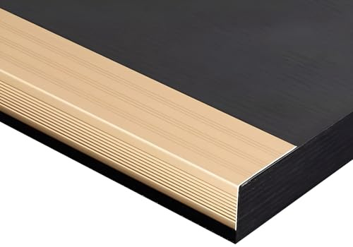 Profilo Angolare per Gradini Antiscivolo In Metallo, Profilo per Bordi Scale In Alluminio 120/130cm, Protezione per Bordi di Scale Impermeabile(140cm/55in)