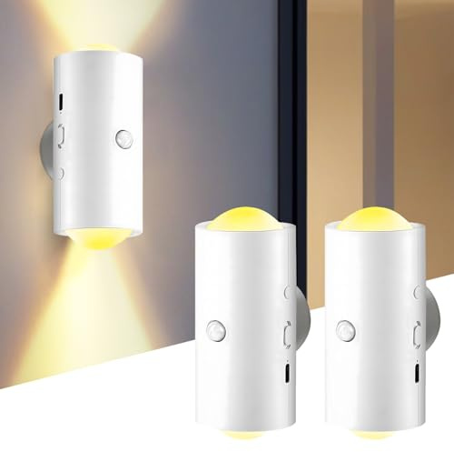 Intelligentes LED-Nachtlicht mit Bewegungssensor,2Stk Smart Motion Sensor Wall Lamp,16 Farben RGB Magnetische Sunset Lamp,Kabellose Wandleuchten mit Fernbedienung Nachtlicht für Schlafzimmer,Flur,Pati