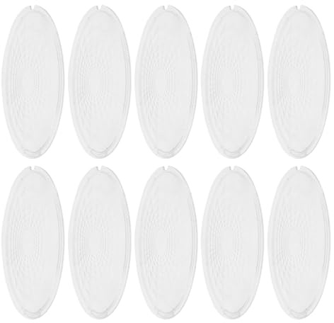 Homoyoyo 5 Pairs Transparent Range Hood Light Covers Kitchen Range Hood Lamp Shade Replacements Grease Resistant and Easy to Clean Fits Models
