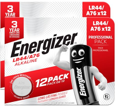 24 piles d'énergie à bouton LR44 piles alcalines A76 1,5 V longue durée pour thermomètres numériques, calculatrices et montres de poignet maintiennent la charge 3 ans
