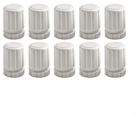 Lot de 10 interrupteurs à volant manuel pour collecteurs de chauffage au sol M30 x 1,5 - Régulation de la température du radiateur - Blanc - 46,5 x 34 mm - Contrôle manuel pour radiateur et collecteur