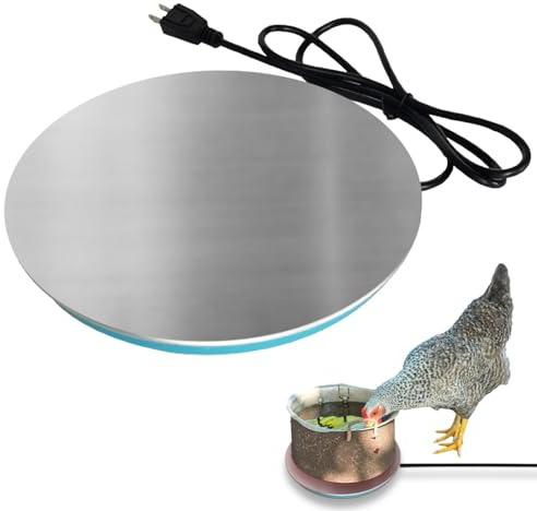 Hühner Tränkenheizung – Universelle Heizplatte Für Geflügel Wasserbehälter, Energieeffiziente Auftau Basis, Stabile Rutschfeste Ausführung | Konstante Wasserversorgung Mit Sicherem Betrieb Für Bauernh