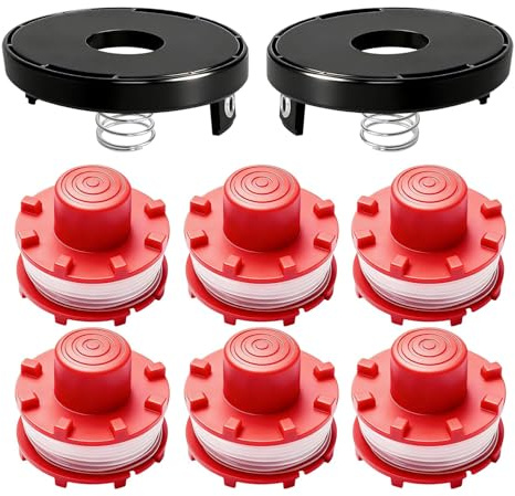 6 bobine di filo di ricambio per decespugliatore, compatibile con decespugliatore Einhell GE-CT 36/30 Li E SOLO, AGILLO 36/255 BL, AGILLO 18/200