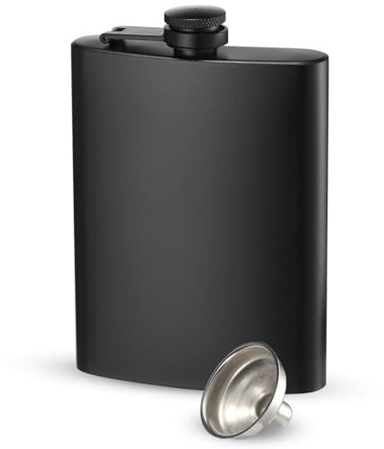 8oz Stainless Steel Hip Flask for Liquor, Leak Proof Portable Pocket Hip Flask with Funnel