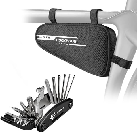 ROCKBROS Fahrrad Multitool 16-in-1 & Rahmentasche 1,2L für Rennrad, MTB & Gravelbike