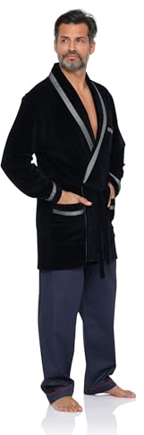 Revise RE-117 Herren kurzer Hausmantel - Morgenmantel - Velours/Samt
