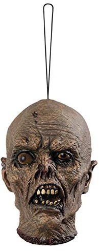 Boland - Dekoration Voodoo Kopf, 25 x 17 cm | Gruseliger Zombie zum Aufhängen, für Halloween, Karneval und Horror Mottoparty