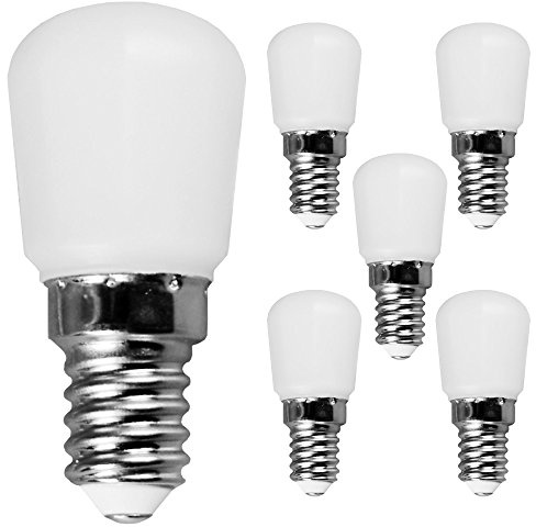 NCC-Licht 5x LED Lampe T26 Röhre E14 2W Warmweiß 2700K | LED Leuchtmittel ersetzt 15W Glühlampe mit E14-Sockel, ideal für Kühlschränke und Dunstabzugshauben