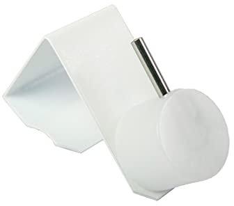 Dekondo, Ganci decorativi per bastone per tende, 2 pezzi, per vetrine, tendine, colore: bianco, da fissare sia lateralmente che in alto, bianco, 20-25mm Fensterdicke