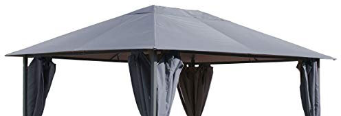 Quick Star Toit de Remplacement pour Gazebo de Jardin 3x4m Gris