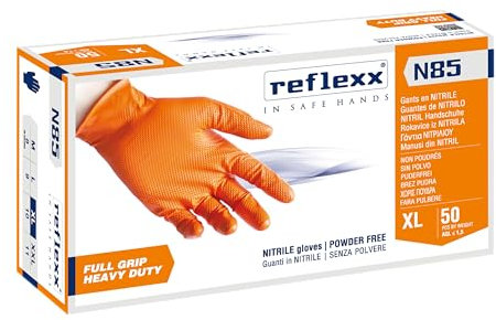 Reflexx N85/XL, guanti in nitrile FULL GRIP | HEAVY DUTY
