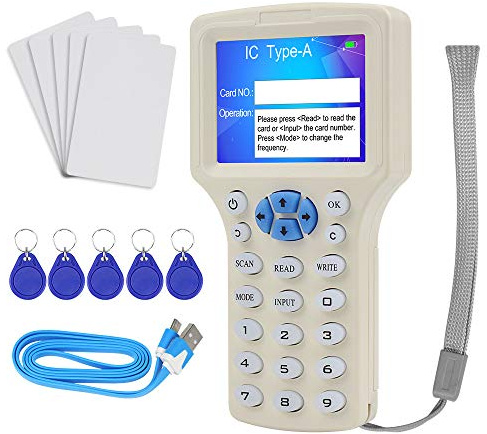 Dongyang NFC Smart 10 Frecuencia Decodificador UID RFID Escritor/Lectores/Duplicador 125KHz 13.56MHz Programador USB Lector de Ttarjetas + 10pcs Tarjetas Clave UID