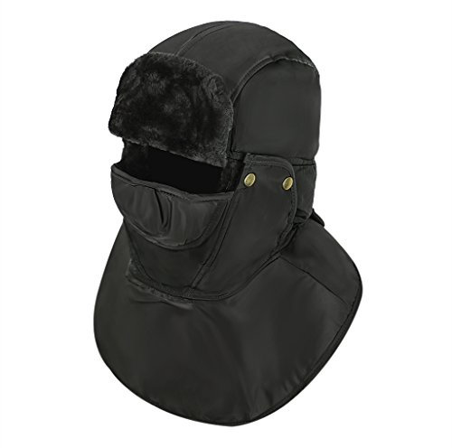 FakeFace Verdickte Fliegermütze Fellmütze Warme Trappermütze Winddicht Wintermütze Winter Outdoor Sport Rad Motorrad Fahren, Skifahren Mütze Hüte Pilotenmütze Gesichtschutz Sturmhaube Damen Herren