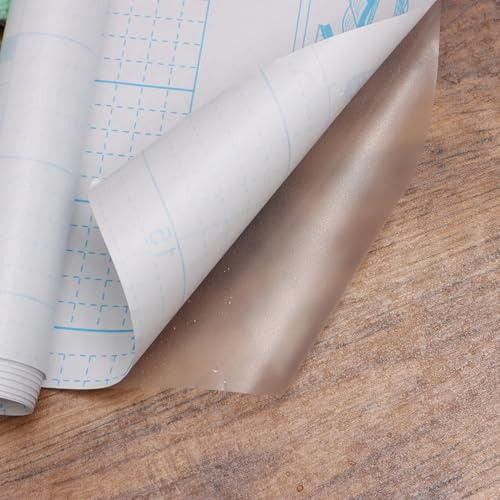 Heroad Clear Contact Paper Self Adhesive Shelf Liner for Kitchen Cabinets Multipurpose Protective Film Removable Cabinet Liners for Shelves Waterproof Privacy Film Matte Window Films Vinyl 17.7 x5ft