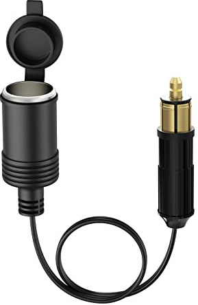 Enchufe DIN hembra, enchufe din estándar europeo a toma de encendedor de cigarrillos hembra de 12 V/24 V (DIN a 1)