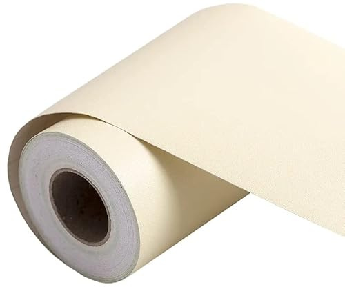VisitRyl Bordure De Papier Peint Frise Murale Adhesive Bordure Papier Peint Frise Autocollante Pour Cuisine, Salle De Bains, Plafond, Salon, Chambre DéCoration Murale Jaune PâLe 15cm X 500cm