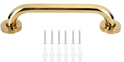 ZPSHYD Solid Brass Grab Bar Bathroom Golden, 30cm Handrail, Shower Safety Support Handle, Towel Rack for Elderly and Comfortable Bathing Experience
