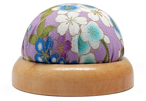 Fbshicung Nadelkissen Nähnadel Kissen Halter Band Tragbare Nadelkissen zum Nähen (Japanische Blume 4)