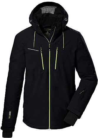 killtec Herren Skijacke/Funktionsjacke mit abzippbarer Kapuze und Schneefang KSW 44 MN SKI JCKT, schwarz, M, 38698-000