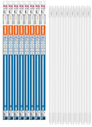 Osram LED-Röhren für elektronische und elektromagnetische Vorschaltgeräte, 8 W, G13, Tube, double-ended, 6500 K, LEAD FREE Glas, Kaltes Tageslicht, 8-er Pack