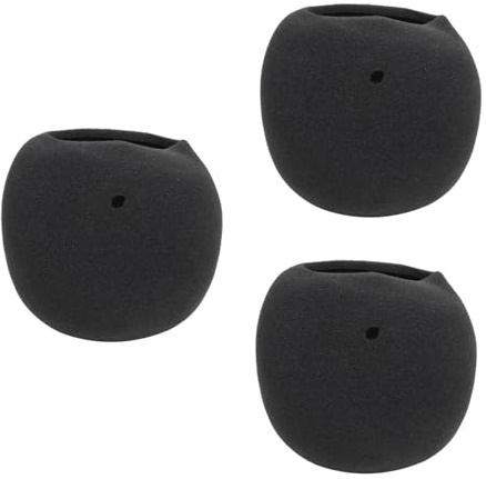 ibasenice 3pcs Microphone Protective Cover Sponge Voice Tube Cover for Interview Recording Xlr Microphone Pop Protection