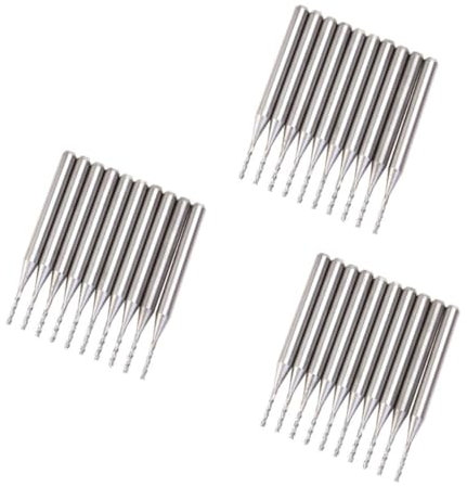 GLEAVI 30 Stk PCB-Schaftfräser 1,0 mm Schaftfräser