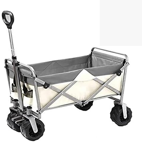 ANIIC Bollerwagen Faltbar Gartenwagen Zusammenklappbarer Wagen, Robuste Universalräder Und Teleskopgriff, Strand-Angelwagen Für Camping, Lebensmittel, Sport Handwagen Strandwagen