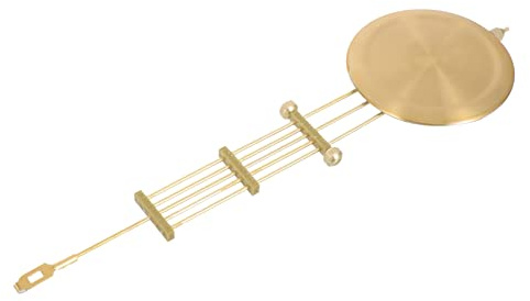 Garneck Metall Pendel als Uhrwerk Ersatzteil für Pendeluhren, Goldfarben | Eisen Ausführung, zum Reparieren von Uhren, für Geburtstag oder Hochzeit als Geschenk