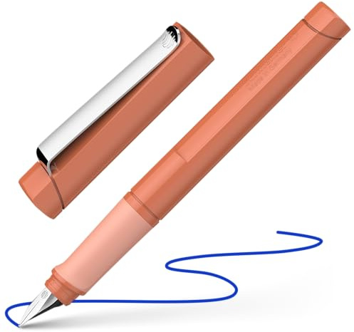 Schneider 160227 Base Füller (Rechtshänder, M-Feder, inkl. Tintenpatrone königsblau) terra