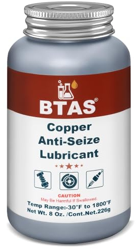 BTAS Copper Anti Seize Grease Lubricant High Temp Never Antiseize Compound for Spark Plug Bolts 226g