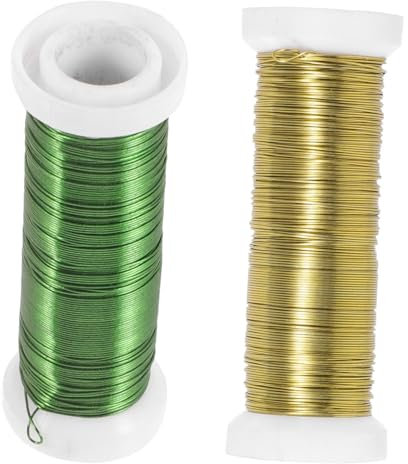 SEWOART 2 Rollen Blumendraht Für Künstliche Blumenstängel Metallische DIY-blumendrähte Leicht Und Tragbar Einfach Aufzubewahren Und Mitzunehmen