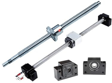 LYMFE Vite a ricircolo di Sfere con Dado Vite a Sfere 16mm SFU1605 Vite a Sfere 250mm-1500mm con Lavorazione Finale BKBF12 + Dado a Sfere SFU1605 + Supporto + Giunto(1500mm)