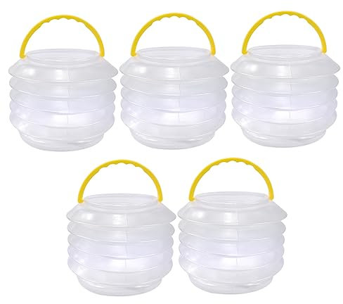 Operitacx 5sets Pen Washer Brush Washing Bucket Portable Foldable Wash Pen Bucket for Watercolor Paint Artist Brush Basin Use in Studio Classroom