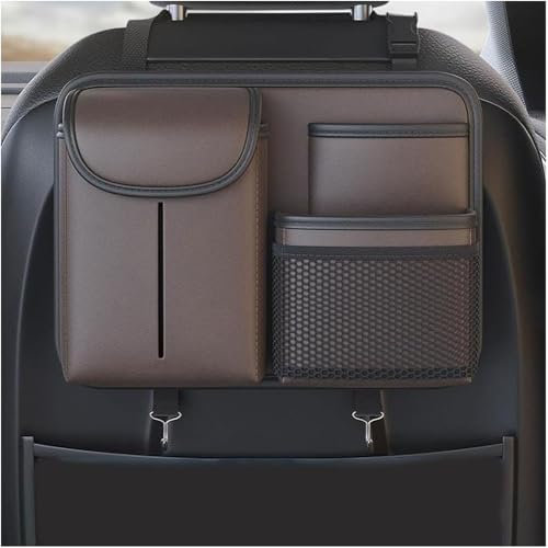 NFAHBAQA Auto Rücksitz Organizer für Mercedes Benz GLC Coupe C253 2016-2023, Autositz-Tasche Auto Organizer Kinder Wasserdicht Tragbar Aufbewahrungstasche,B/Brown