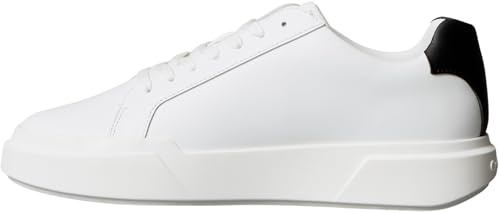 Calvin Klein Sneaker con Suela Cupsole Hombre Chunky Laceup de Piel, Blanco (Bright White/Black), 40